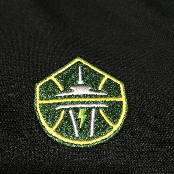 Nike Dri Fit WNBA Seattle Storm Polo Shirt Women’s M Black Providence Swedish - Picture 8 of 10